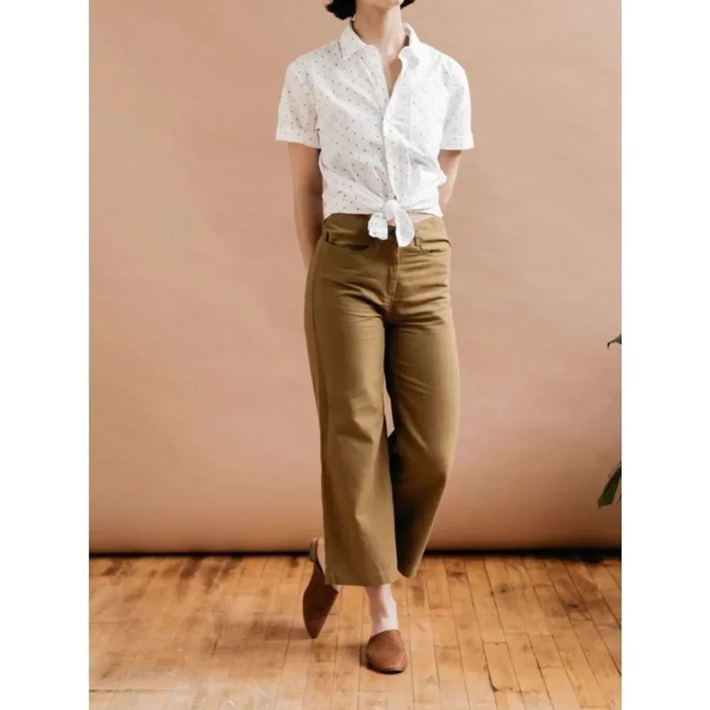Like New! Bridge & Burn Easton Pants Linen/Cotton Blend Mustard seed in Size 25